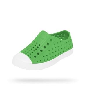 NATIVE SHOES - JEFFERSON JUNIOR, GRASSHOPPER GREEN/SHELL WHITE, J5 M US